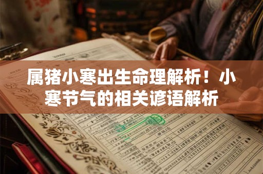 属猪小寒出生命理解析！小寒节气的相关谚语解析