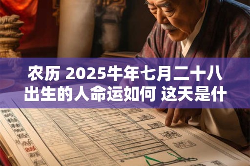 农历 2025牛年七月二十八出生的人命运如何 这天是什么星座