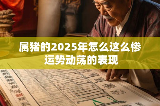 属猪的2025年怎么这么惨 运势动荡的表现