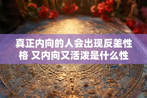真正内向的人会出现反差性格 又内向又活泼是什么性格