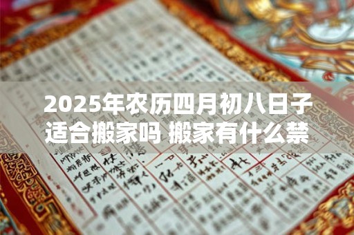 2025年农历四月初八日子适合搬家吗 搬家有什么禁忌