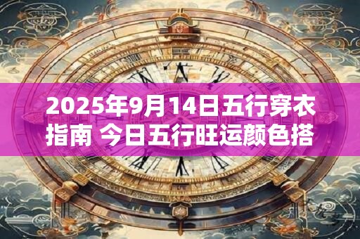2025年9月14日五行穿衣指南 今日五行旺运颜色搭配