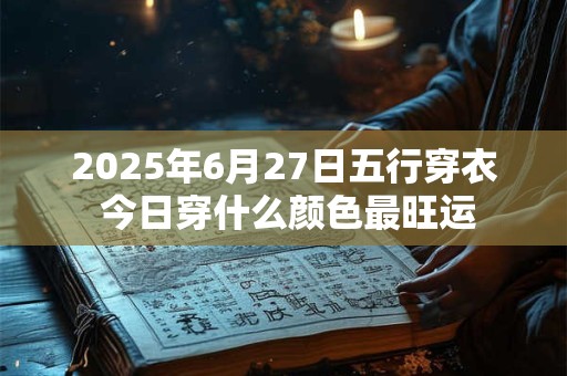 2025年6月27日五行穿衣 今日穿什么颜色最旺运 2025年6月27日五行穿衣 今日穿什么颜色最旺运
