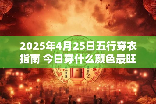 2025年4月25日五行穿衣指南 今日穿什么颜色最旺运 2025年4月25日五行穿衣指南 今日穿什么颜色最旺运