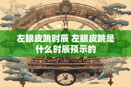 左眼皮跳时辰 左眼皮跳是什么时辰预示的