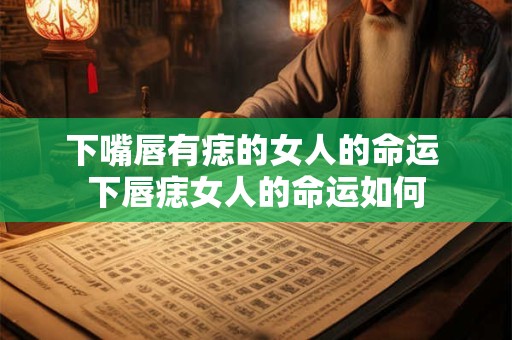 下嘴唇有痣的女人的命运 下唇痣女人的命运如何