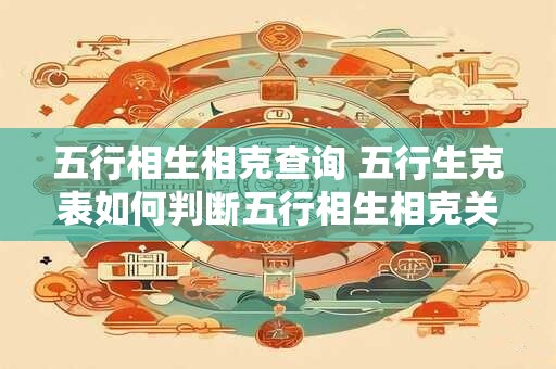 五行相生相克查询 五行生克表如何判断五行相生相克关系