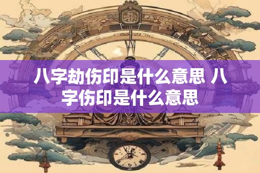 八字劫伤印是什么意思 八字伤印是什么意思