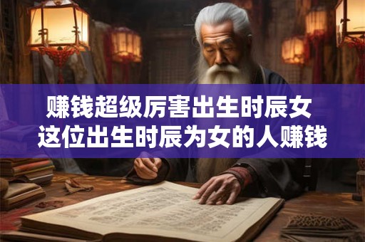 赚钱超级厉害出生时辰女 这位出生时辰为女的人赚钱有多厉害