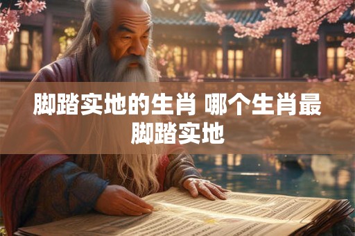 脚踏实地的生肖 哪个生肖最脚踏实地