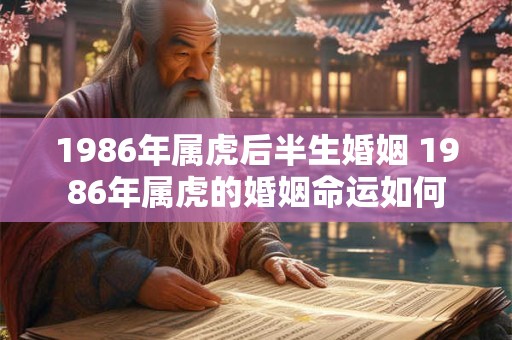 1986年属虎后半生婚姻 1986年属虎的婚姻命运如何