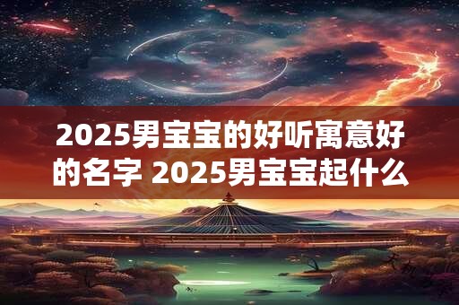 2025男宝宝的好听寓意好的名字 2025男宝宝起什么好听寓意好的名字