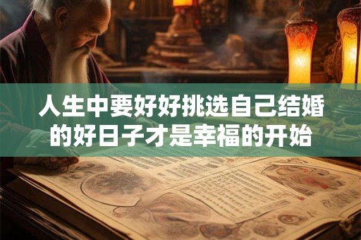 人生中要好好挑选自己结婚的好日子才是幸福的开始