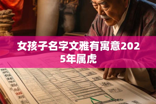 女孩子名字文雅有寓意2025年属虎