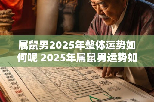 属鼠男2025年整体运势如何呢 2025年属鼠男运势如何