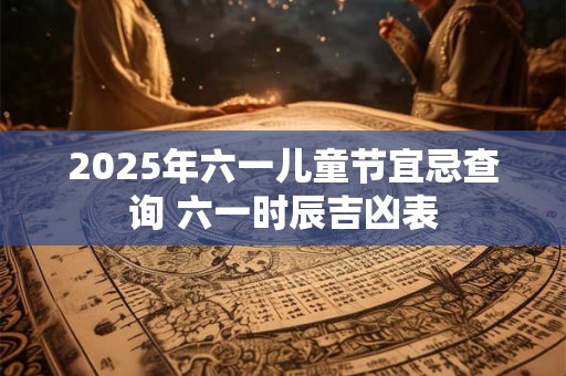 2025年六一儿童节宜忌查询 六一时辰吉凶表
