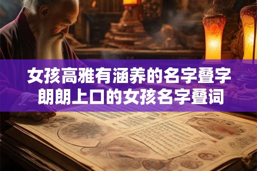 女孩高雅有涵养的名字叠字 朗朗上口的女孩名字叠词