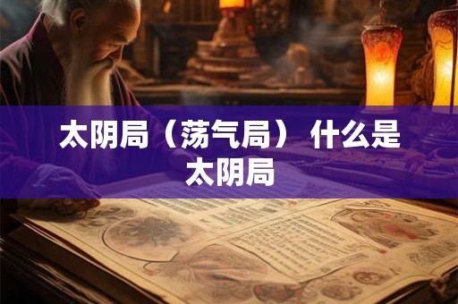 太阴局（荡气局） 什么是太阴局