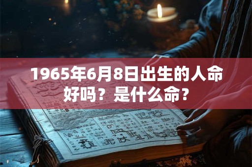 1965年6月8日出生的人命好吗？是什么命？