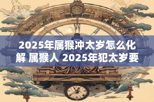 2025年属猴冲太岁怎么化解 属猴人 2025年犯太岁要注意什么