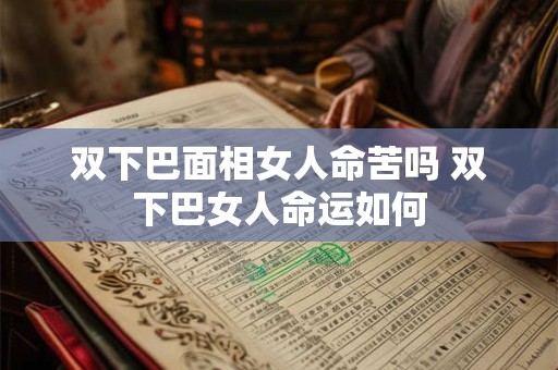 双下巴面相女人命苦吗 双下巴女人命运如何