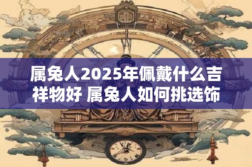 属兔人2025年佩戴什么吉祥物好 属兔人如何挑选饰品