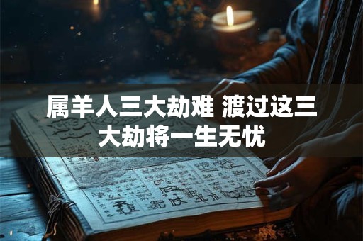 属羊人三大劫难 渡过这三大劫将一生无忧