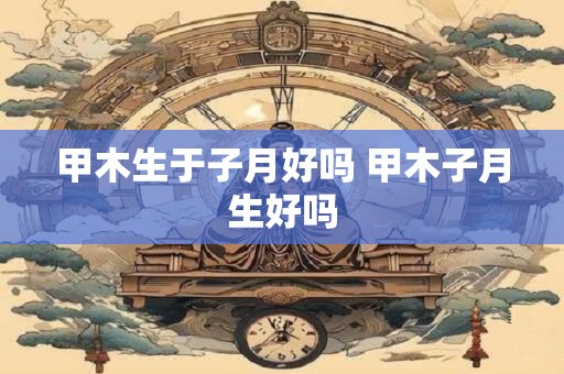 甲木生于子月好吗 甲木子月生好吗