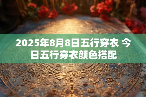 2025年8月8日五行穿衣 今日五行穿衣颜色搭配