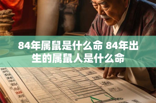 84年属鼠是什么命 84年出生的属鼠人是什么命