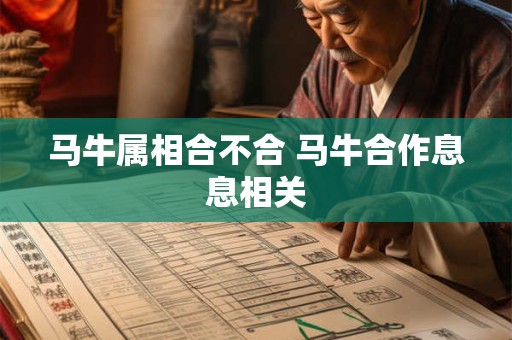 马牛属相合不合 马牛合作息息相关