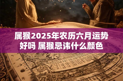 属猴2025年农历六月运势好吗 属猴忌讳什么颜色