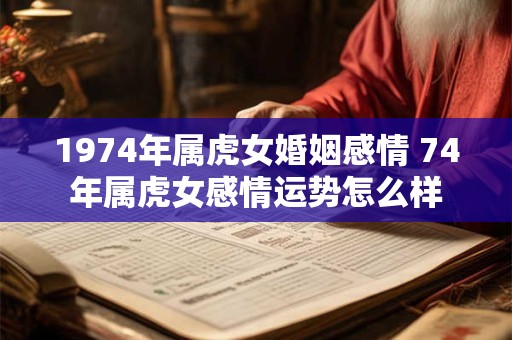 1974年属虎女婚姻感情 74年属虎女感情运势怎么样