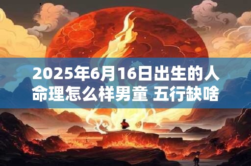 2025年6月16日出生的人命理怎么样男童 五行缺啥