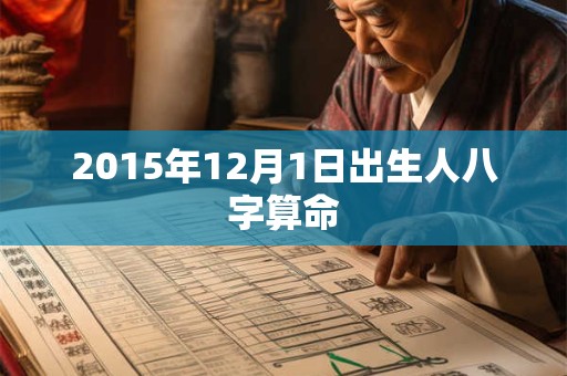 2015年12月1日出生人八字算命