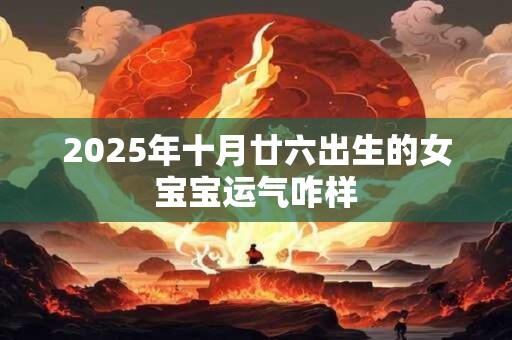 2026年十月廿六出生的女宝宝运气咋样 2026年十月廿六出生的女宝宝运气咋样