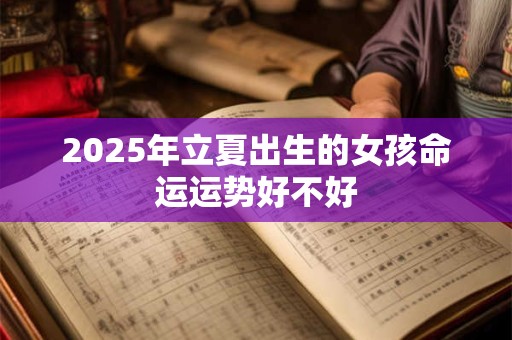 2025年立夏出生的女孩命运运势好不好