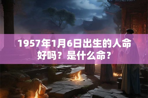 1957年1月6日出生的人命好吗？是什么命？