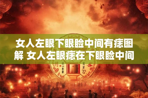 女人左眼下眼睑中间有痣图解 女人左眼痣在下眼睑中间吗