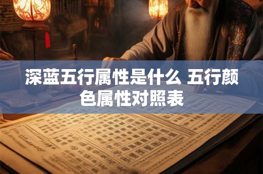深蓝五行属性是什么 五行颜色属性对照表