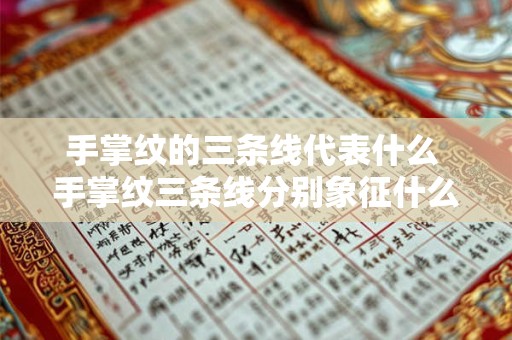 手掌纹的三条线代表什么 手掌纹三条线分别象征什么