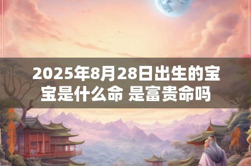2025年8月28日出生的宝宝是什么命 是富贵命吗