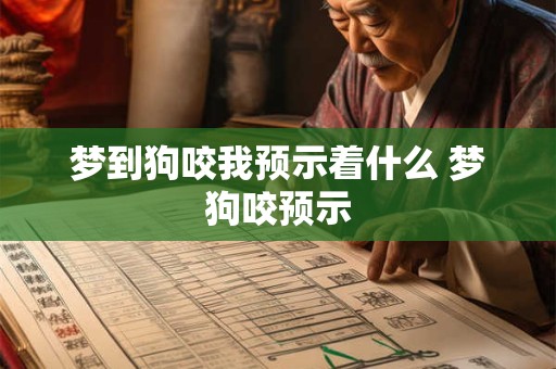 梦到狗咬我预示着什么 梦狗咬预示