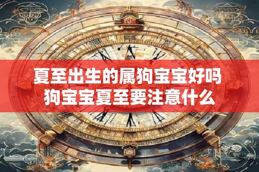 夏至出生的属狗宝宝好吗 狗宝宝夏至要注意什么