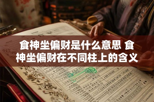 食神坐偏财是什么意思 食神坐偏财在不同柱上的含义