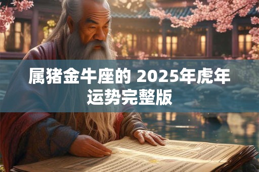 属猪金牛座的 2025年虎年运势完整版