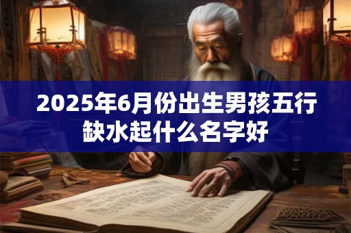 2025年6月份出生男孩五行缺水起什么名字好
