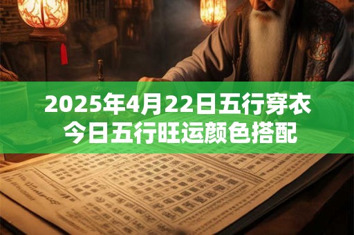 2025年4月22日五行穿衣 今日五行旺运颜色搭配