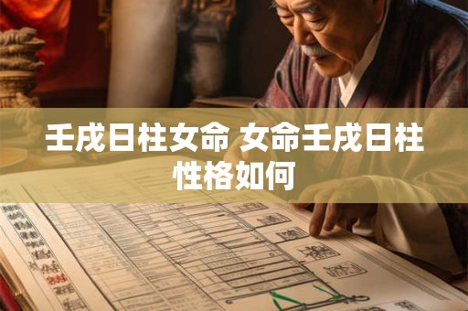 壬戌日柱女命 女命壬戌日柱性格如何