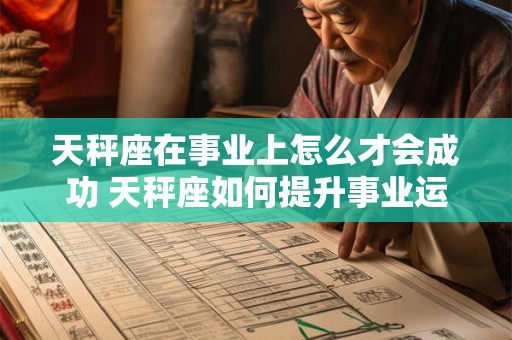 天秤座在事业上怎么才会成功 天秤座如何提升事业运势